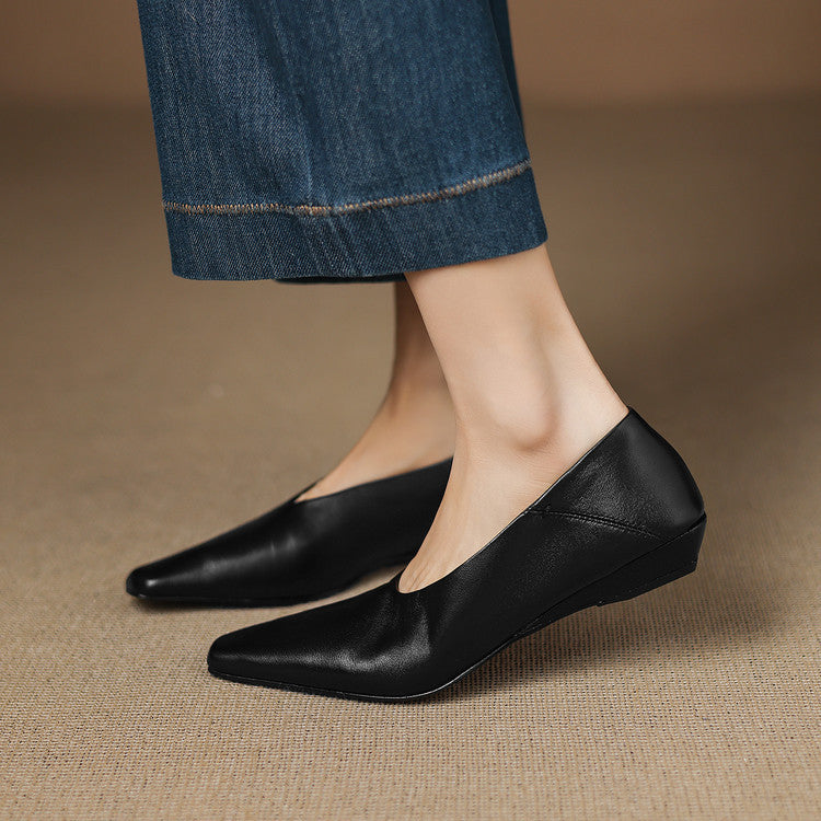 Zapatos planos Emor de cuero genuino