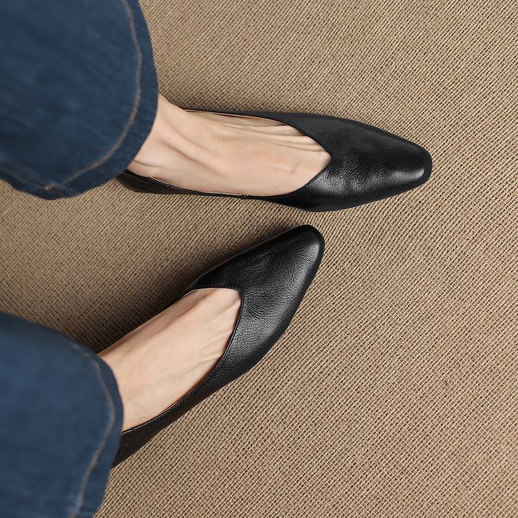 Zapatos planos Darsi de cuero genuino