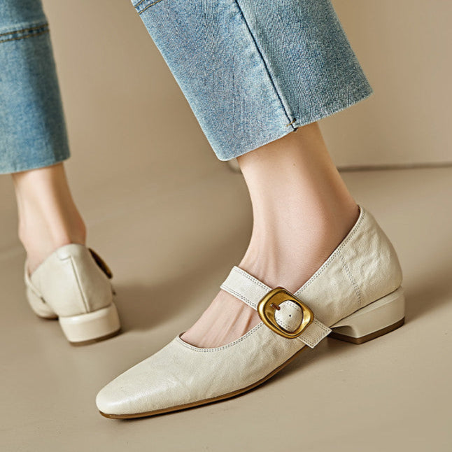 Minara pumps i ægte læder