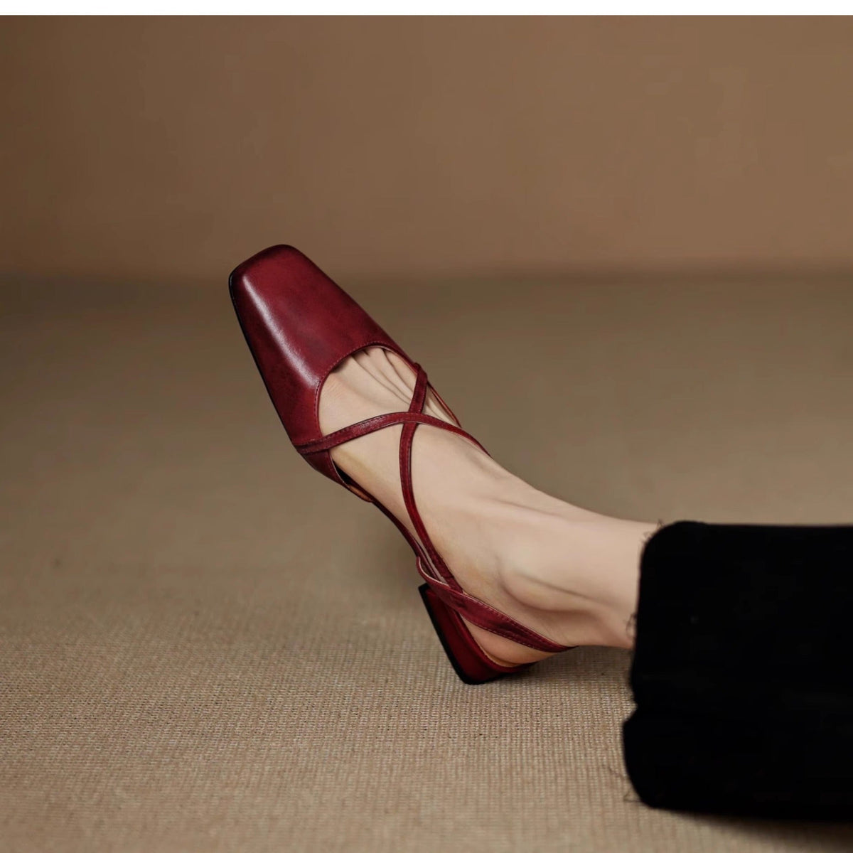 Saline Genuine Leather Flats