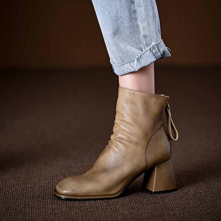 Botas Livia em pele genuína