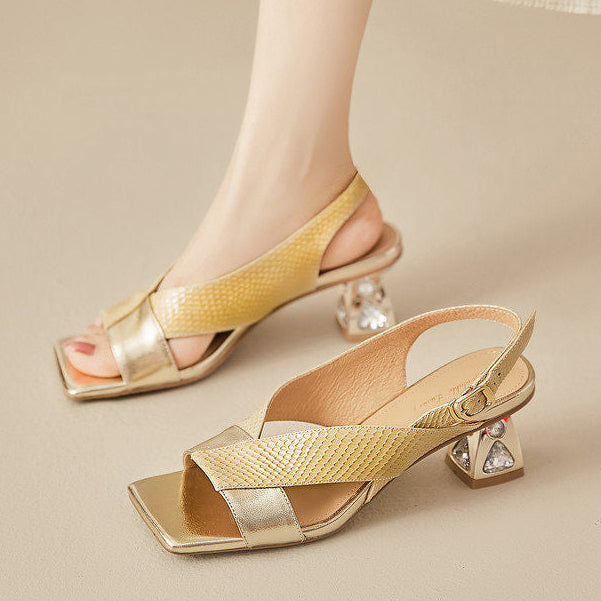 Tacones de cuero genuino Virelli