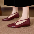 Zapatos planos Ciela de cuero genuino con tiras cruzadas