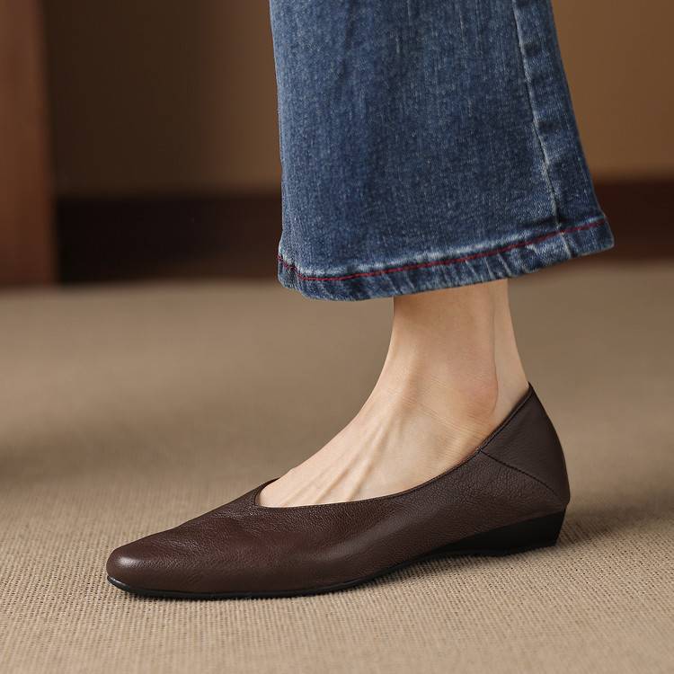 Zapatos planos Darsi de cuero genuino
