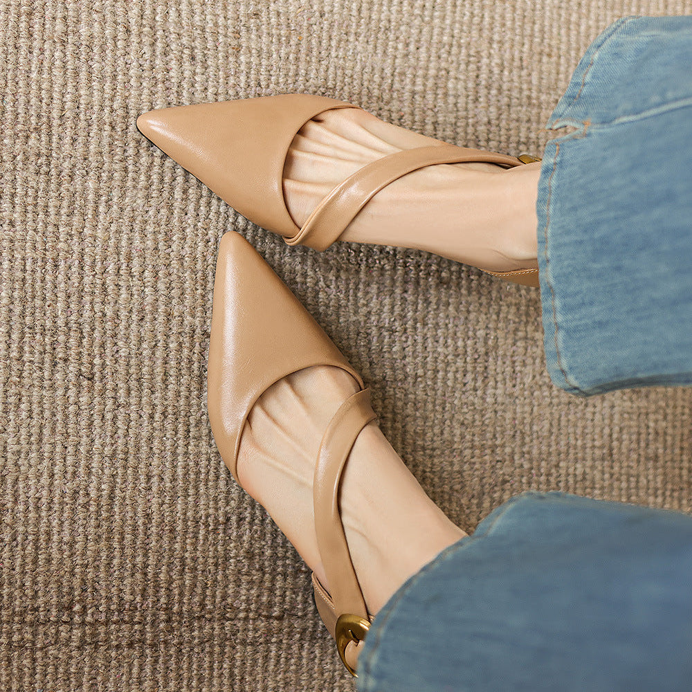 Maely Leder-Heels mit Cross-Straps