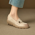 Zapatos de plataforma de cuero genuino Mira