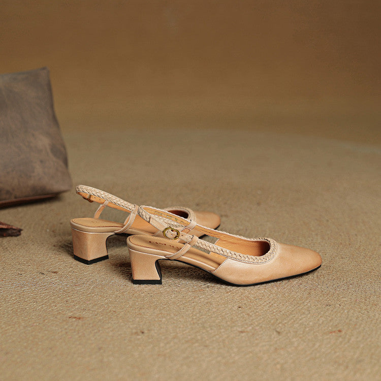 Tacones Bella de cuero genuino