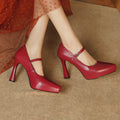Camille Genuine Leather Heels