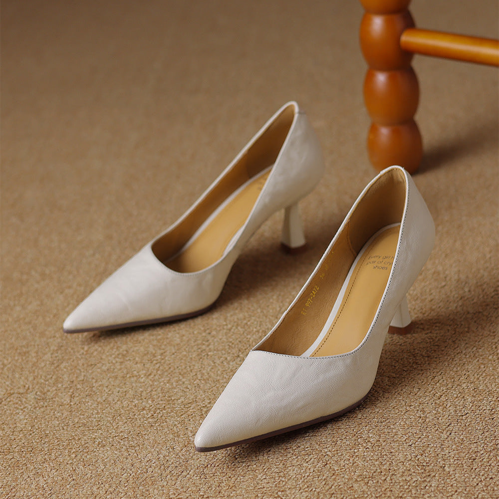 Tacones Elore de cuero genuino