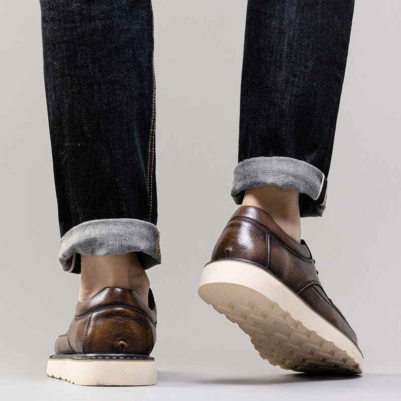 Chaussures à lacets Halston en cuir véritable