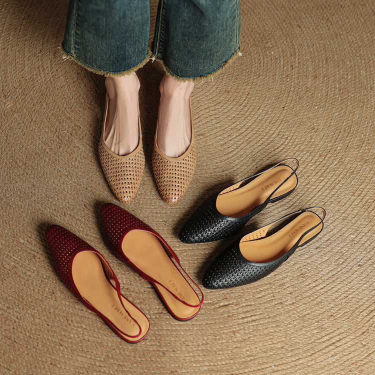 Mirale Slingbacks van Echt Leer