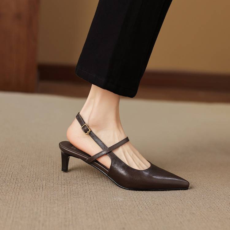 Kemi Slingbacks van Echt Leer