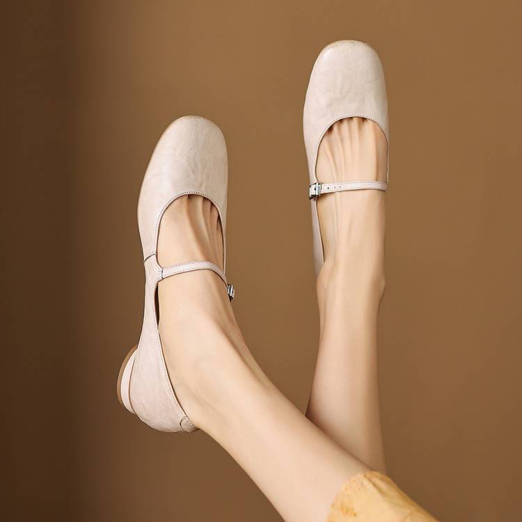 Scarpe basse Rose in vera pelle