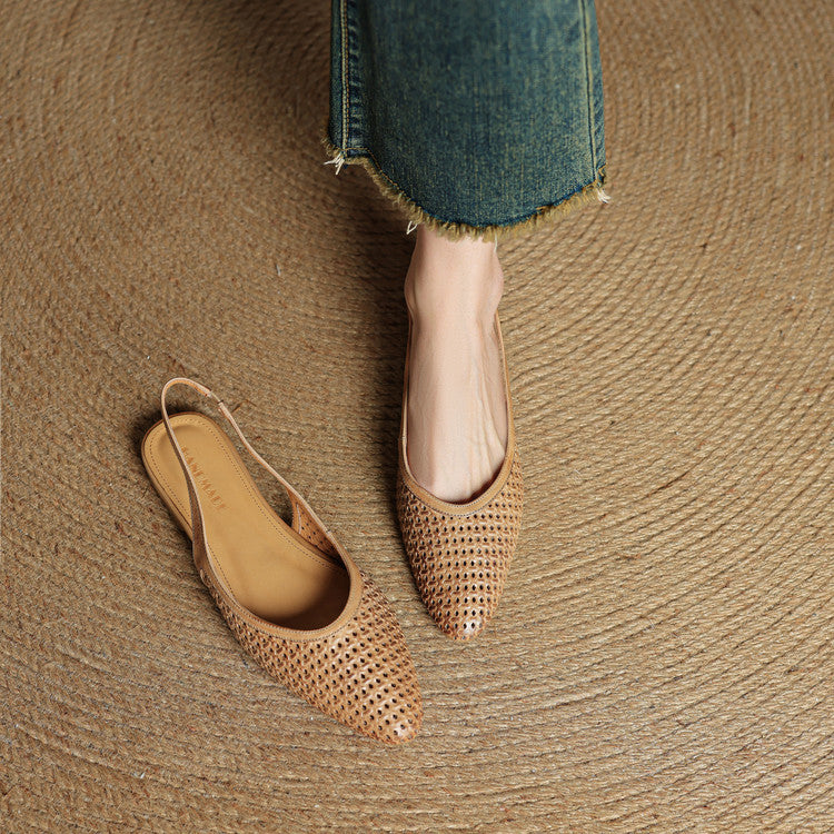 Mirale Slingbacks van Echt Leer
