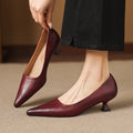 Tacones Revia de cuero genuino