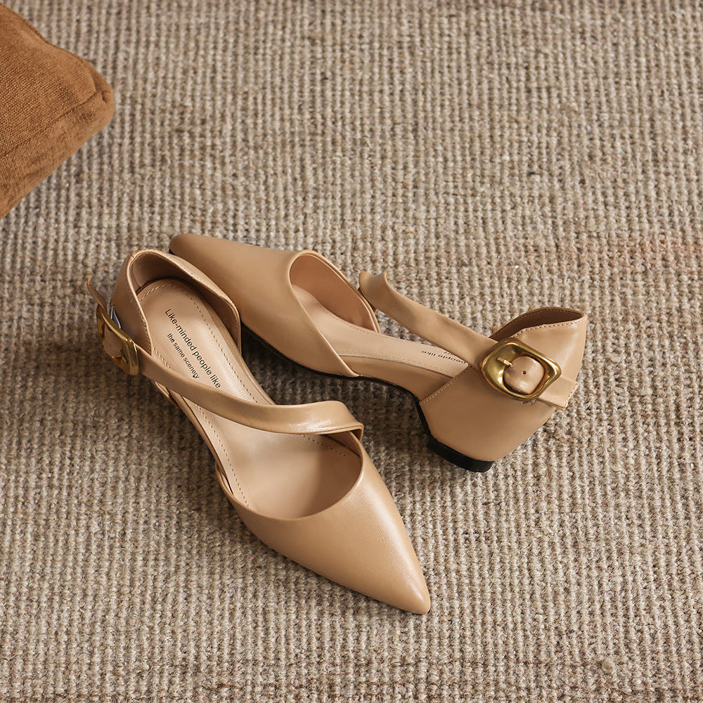 Maely Leder-Heels mit Cross-Straps