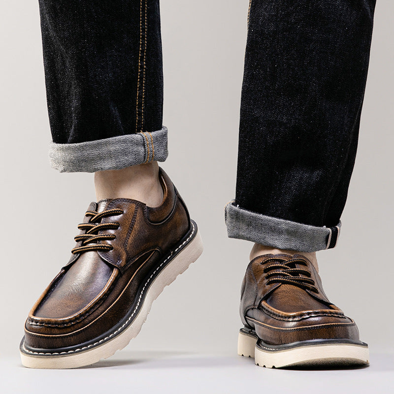 Chaussures à lacets Halston en cuir véritable