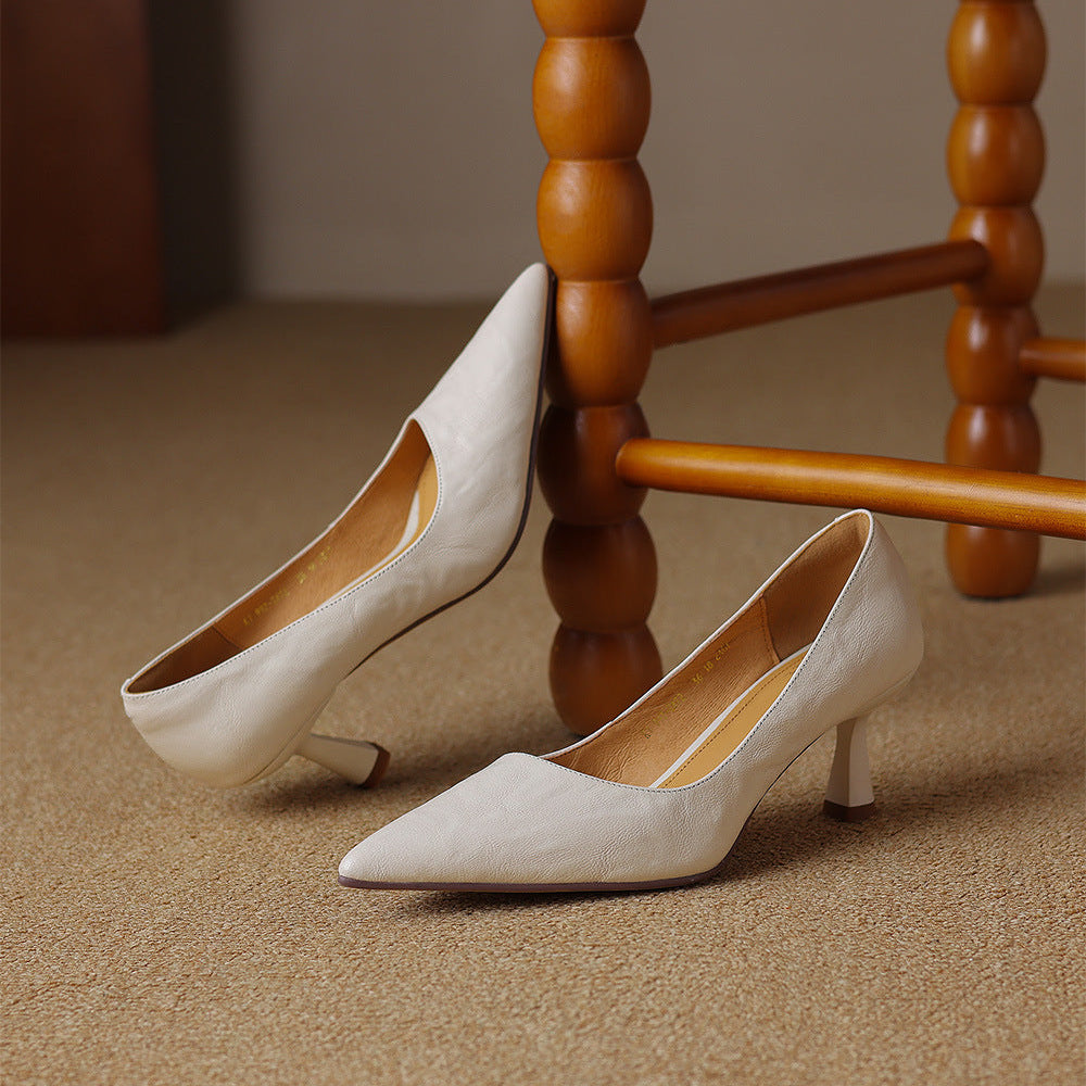 Tacones Elore de cuero genuino