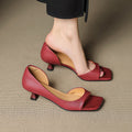 Celin Peep Toe Genuine Leather Heels