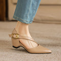 Maely Leder-Heels mit Cross-Straps