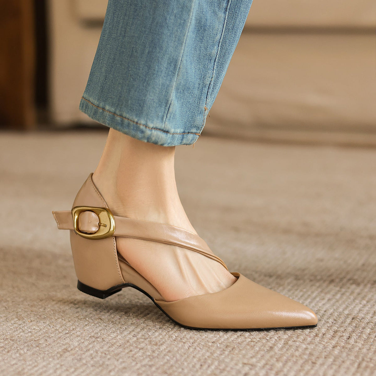 Maely Leder-Heels mit Cross-Straps
