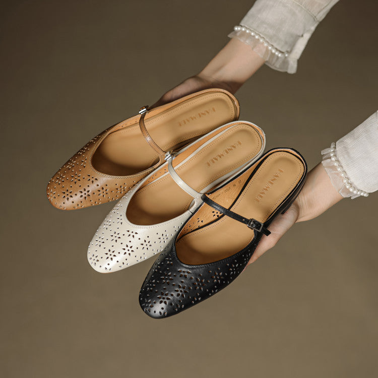 Mules Alina in vera pelle