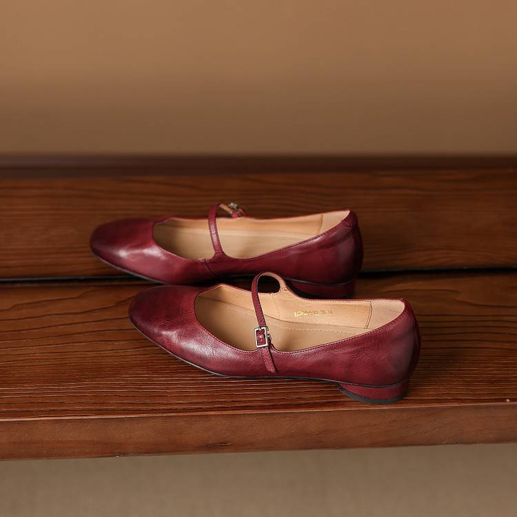 Scarpe basse Rose in vera pelle