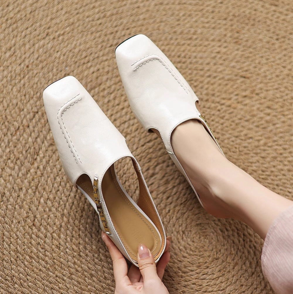 Mules de cuero Avella