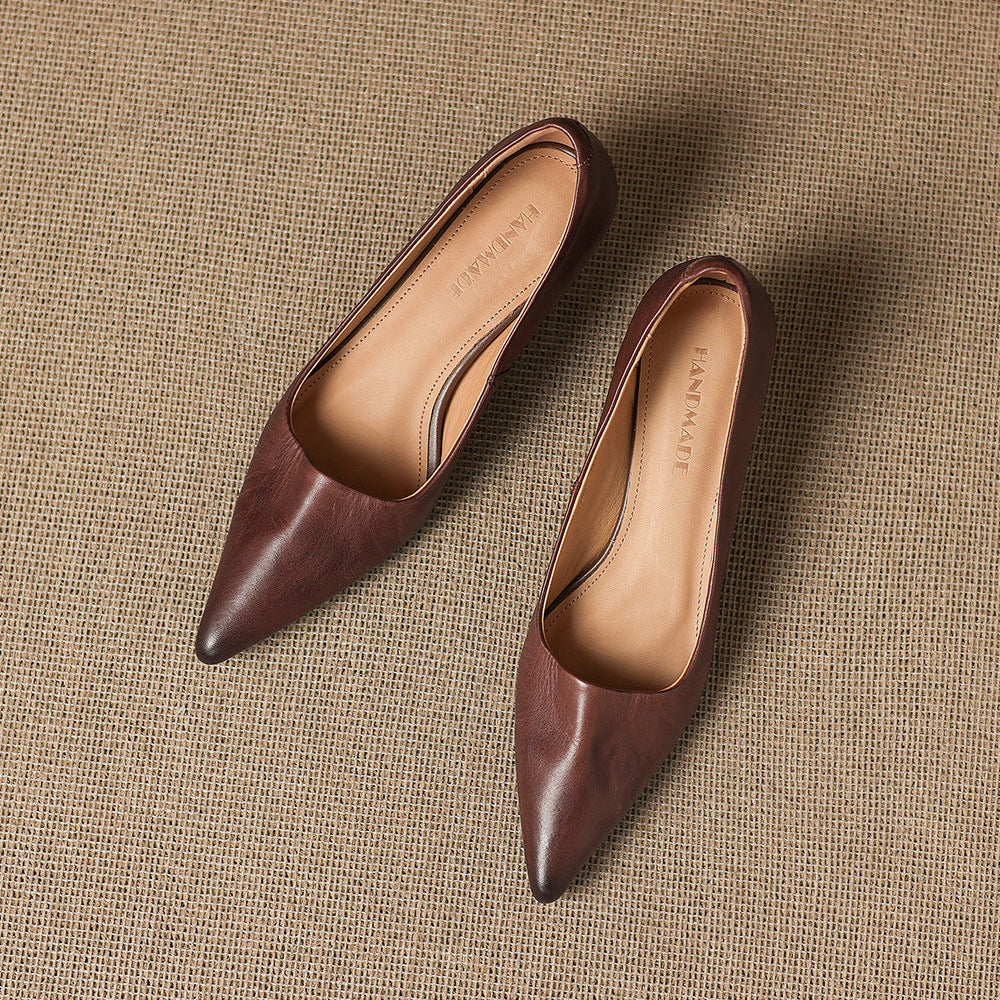 Tacones Revia de cuero genuino