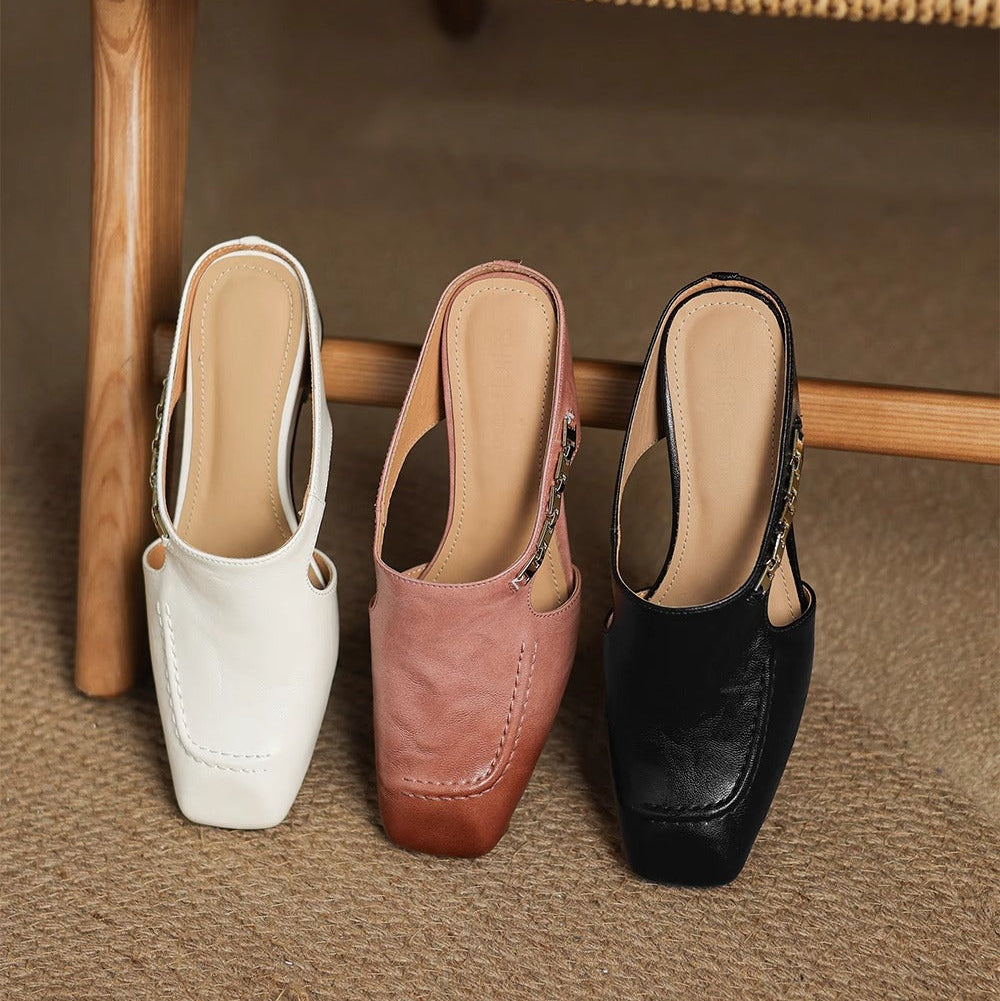 Mules de cuero Avella