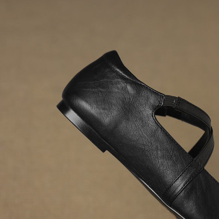Zeor flache Schuhe aus echtem Leder