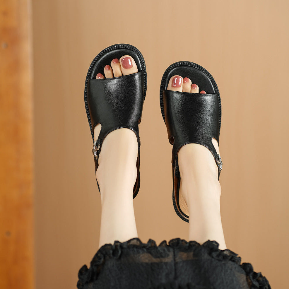 Mules Nessa de cuero genuino