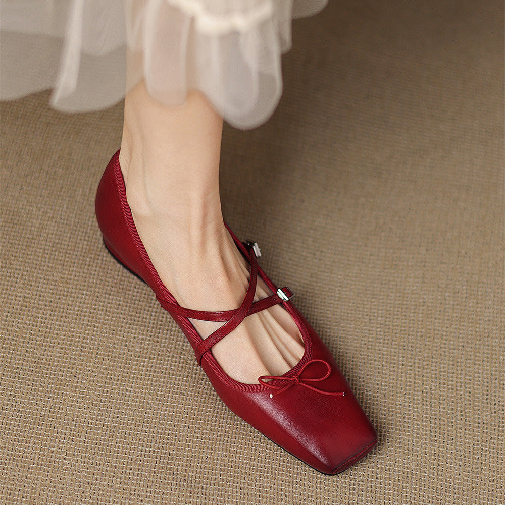 Daphne Genuine Leather Flats