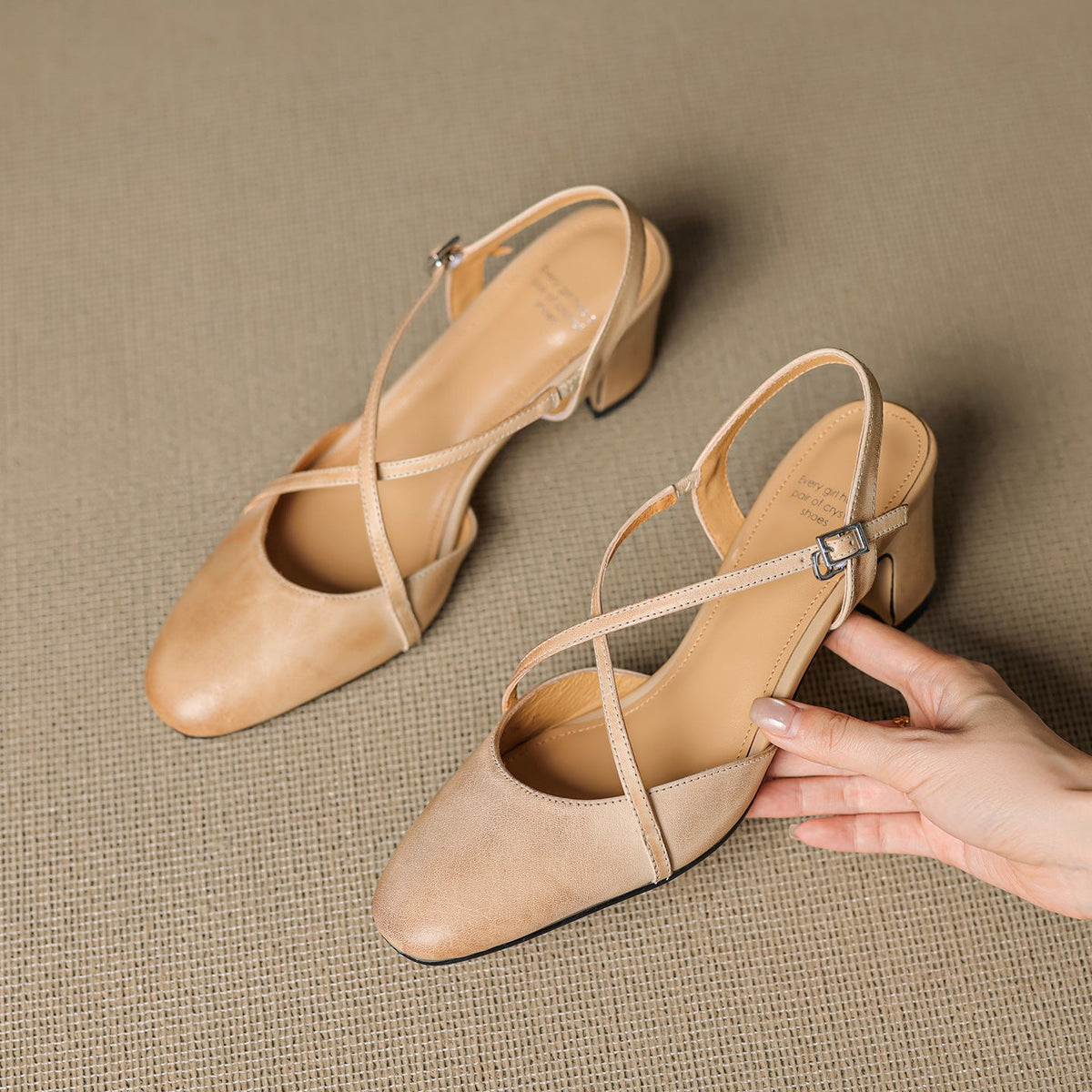 Blenza Slingbacks aus echtem Leder