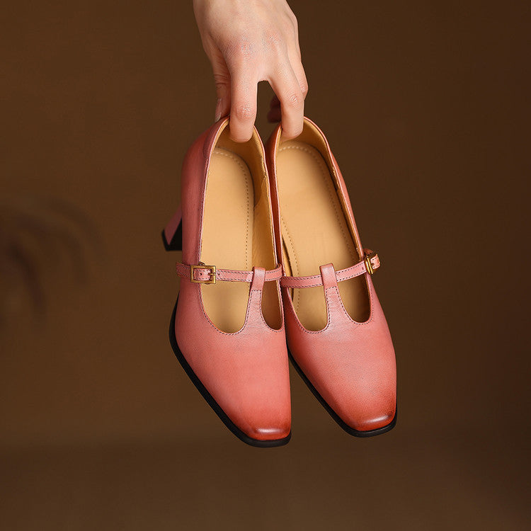 Talons Velmira en cuir véritable