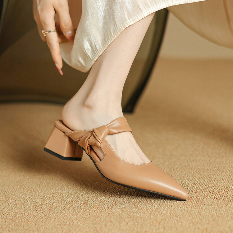 Mules de piel Noressa