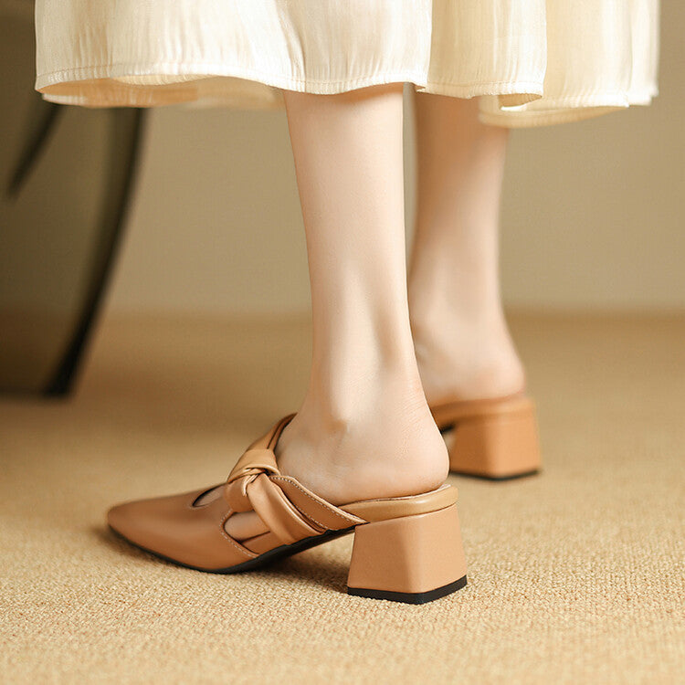 Mules de piel Noressa