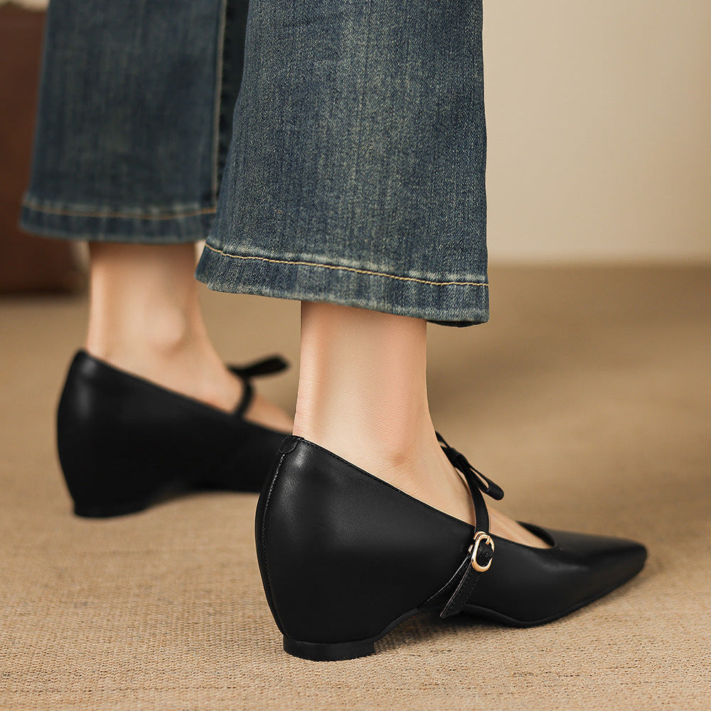 Rosalie Mary Jane Pumps aus echtem Leder