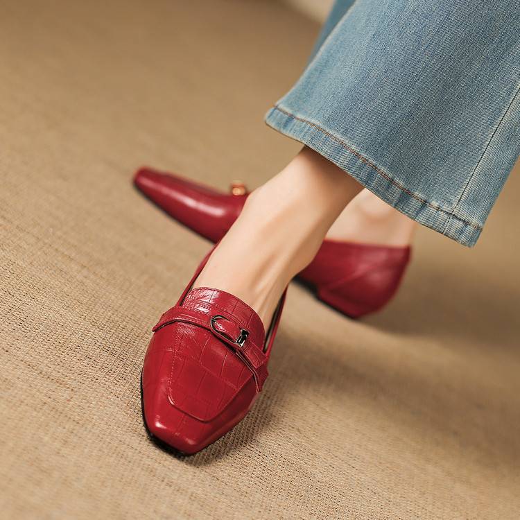 Mocassins Nivan à bride en cuir véritable