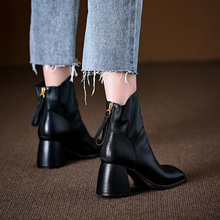 Botas Livia em pele genuína