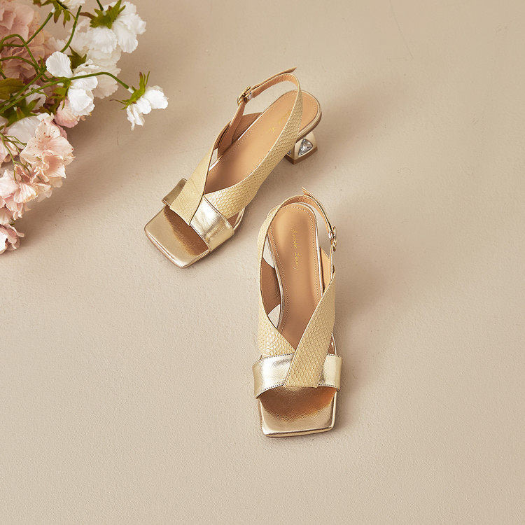 Tacones de cuero genuino Virelli