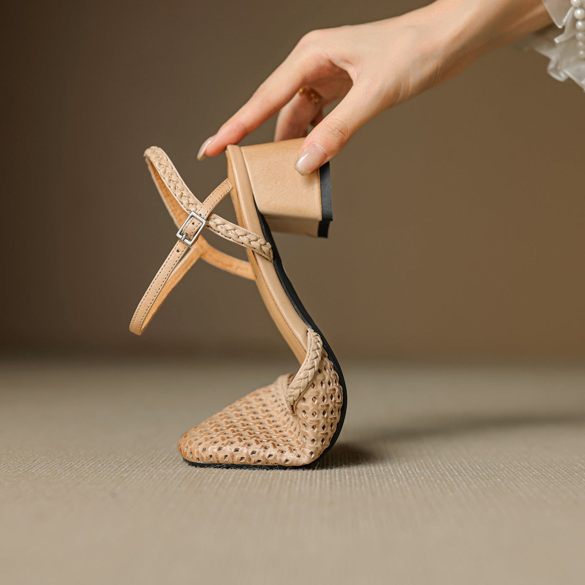 Tacones Orelia de cuero genuino