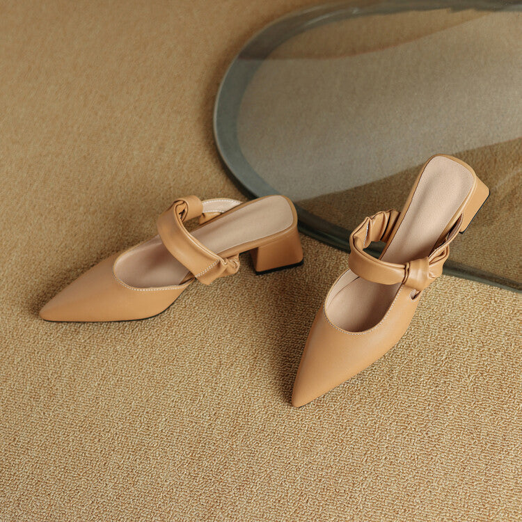 Mules de piel Noressa