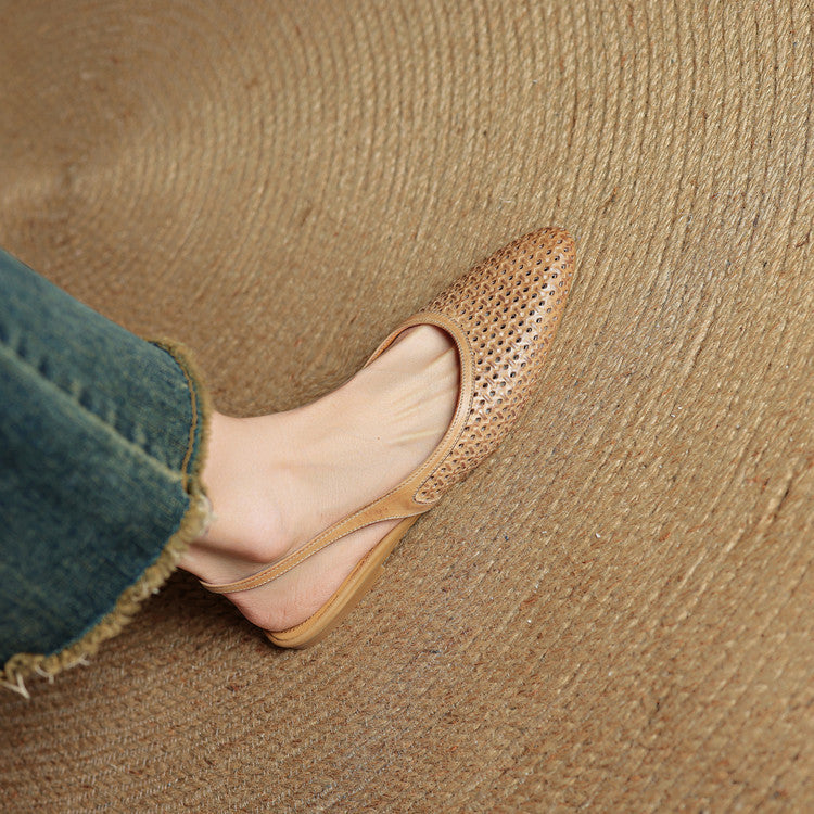 Mirale Slingbacks van Echt Leer