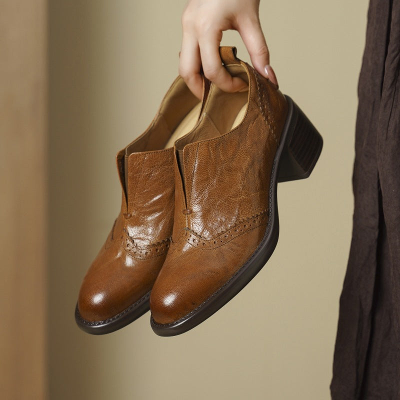 Everett Wingtip Plateauschoenen van Echt Leer