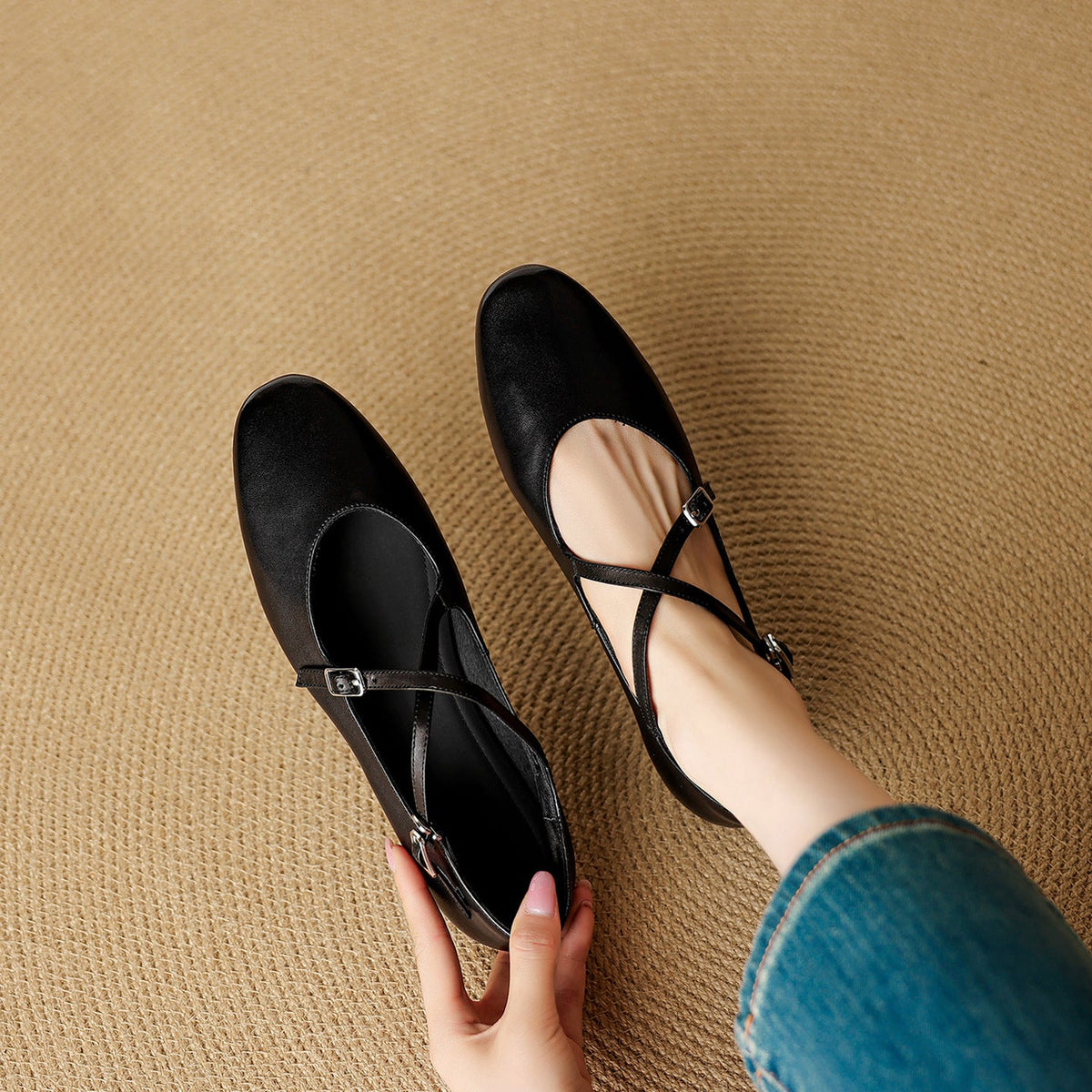 Scarpe basse Avelin in vera pelle