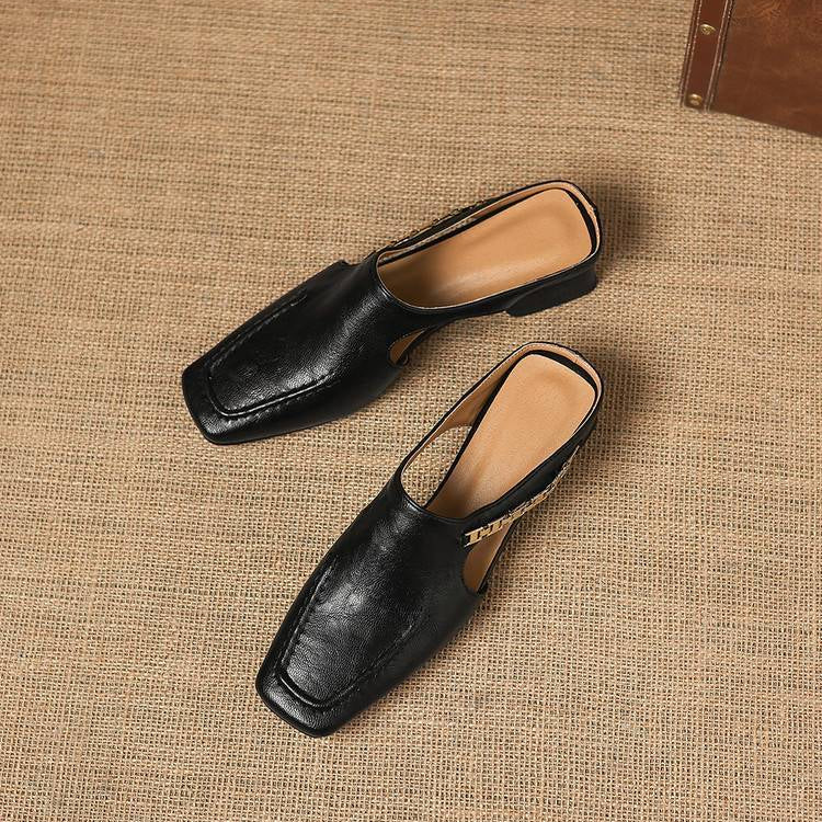 Mules de cuero Nella