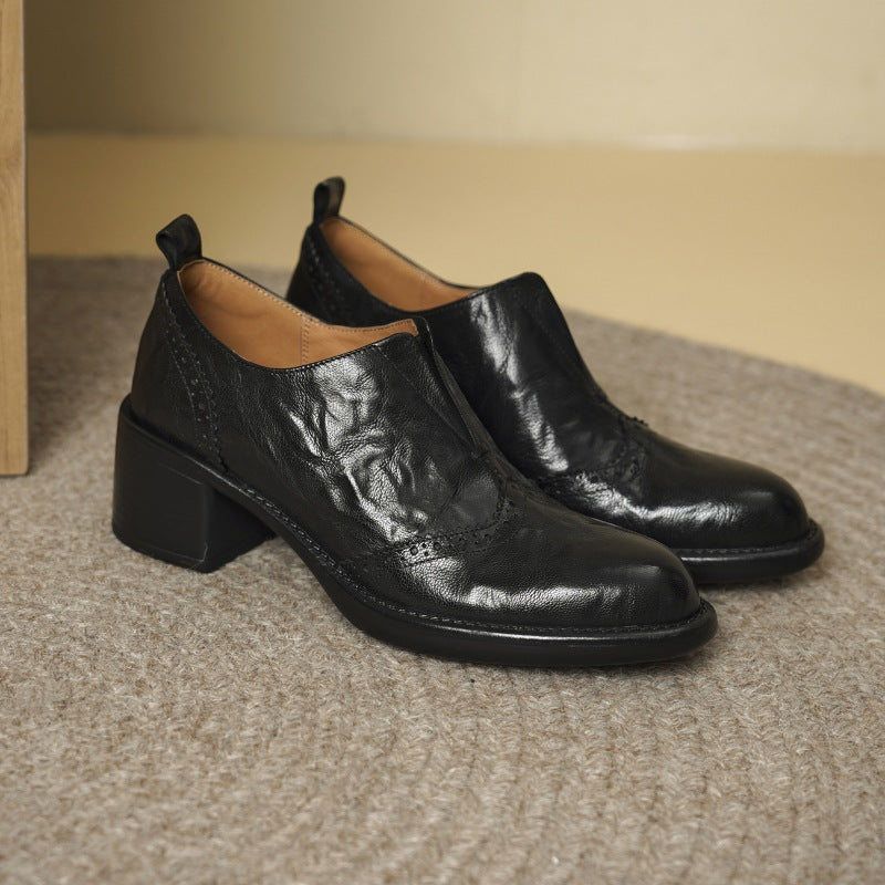 Everett Wingtip Plateauschoenen van Echt Leer