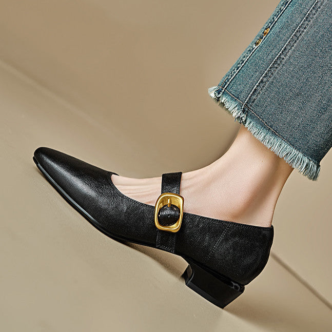 Minara pumps i ægte læder