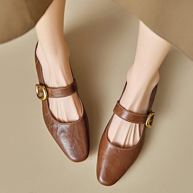 Minara pumps i ægte læder